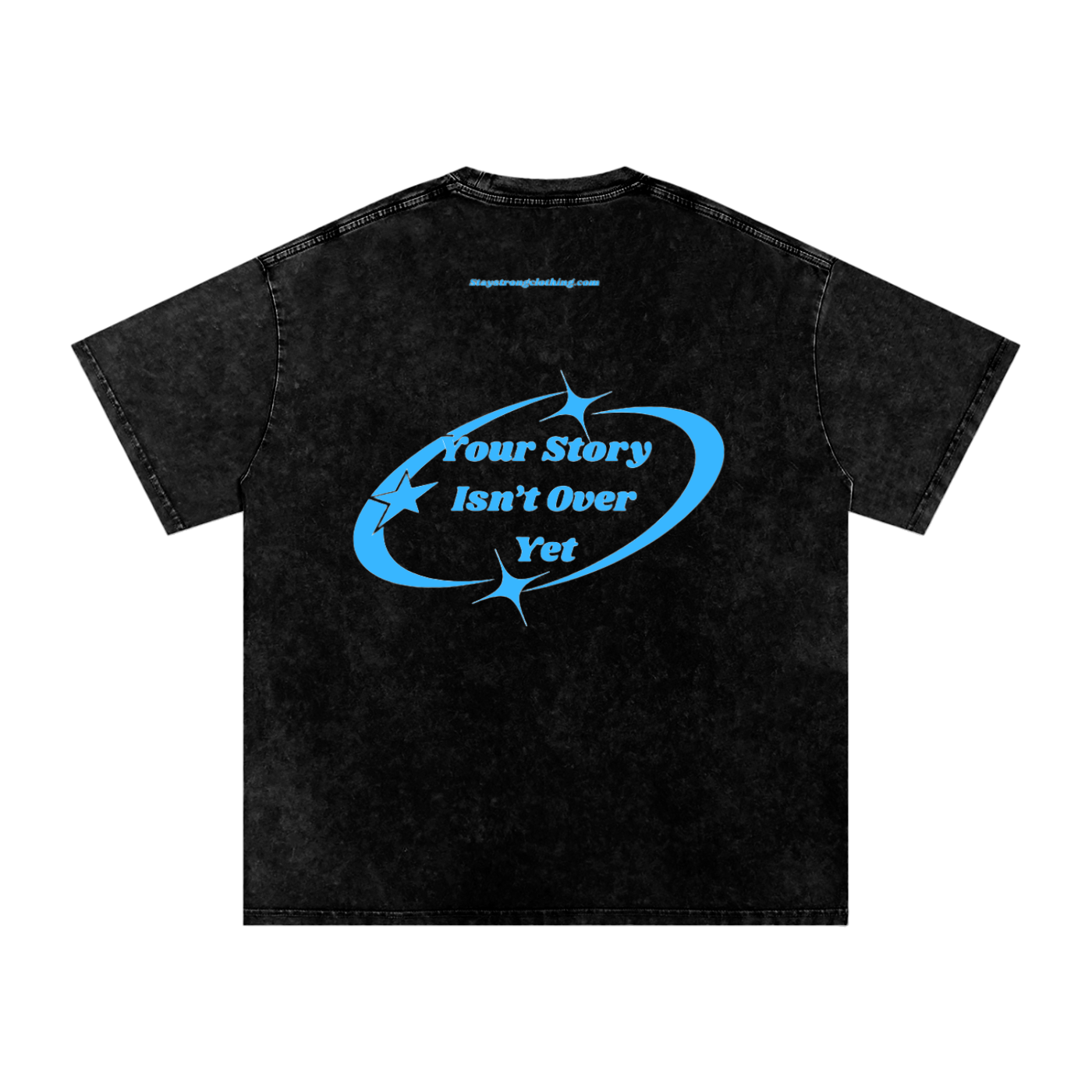STAY STRONG Snow Washed Oversized Cotton T-Shirt