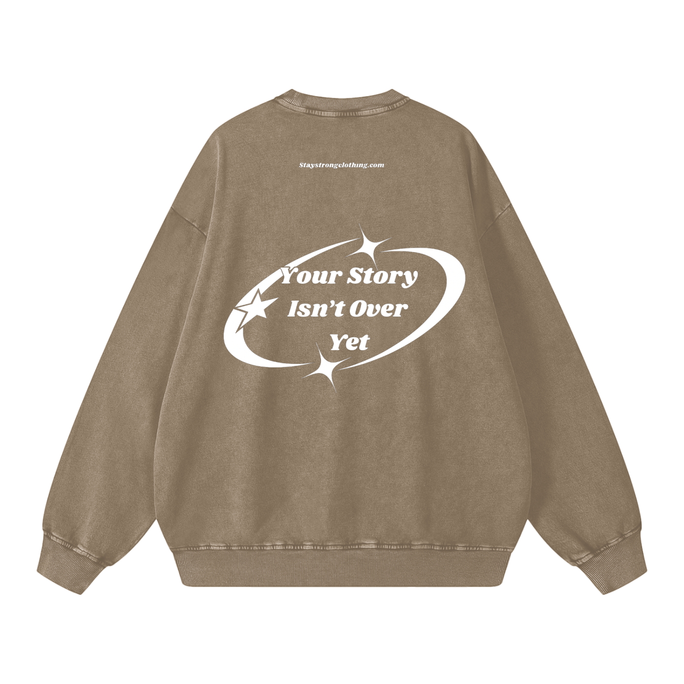 STAY STRONG Snow Washed Oversized Sweatshirt