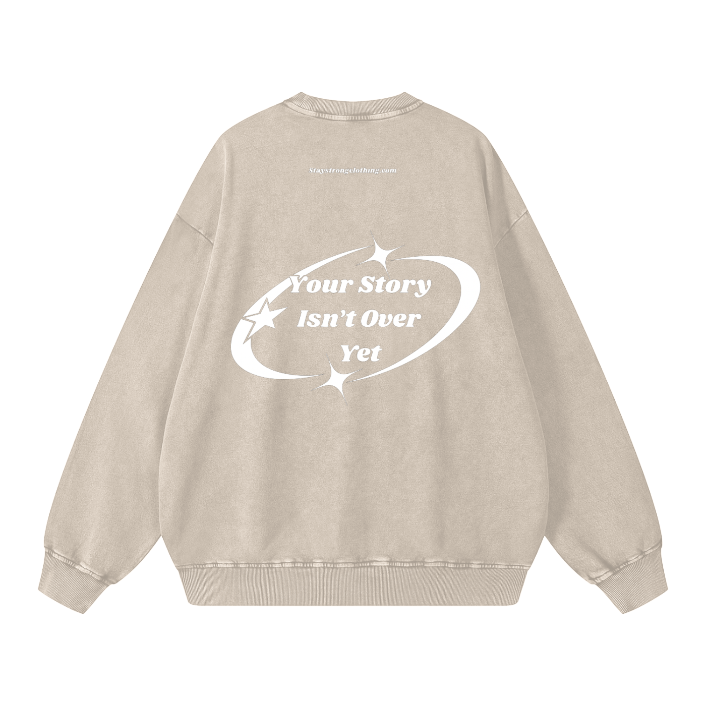 STAY STRONG Snow Washed Oversized Sweatshirt