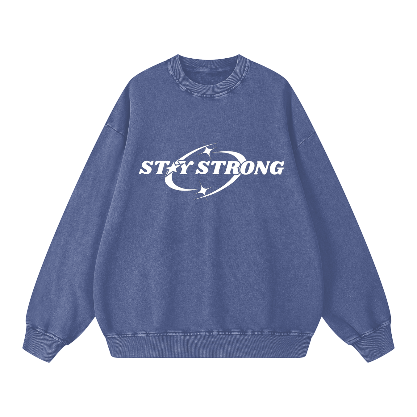 STAY STRONG Snow Washed Oversized Sweatshirt