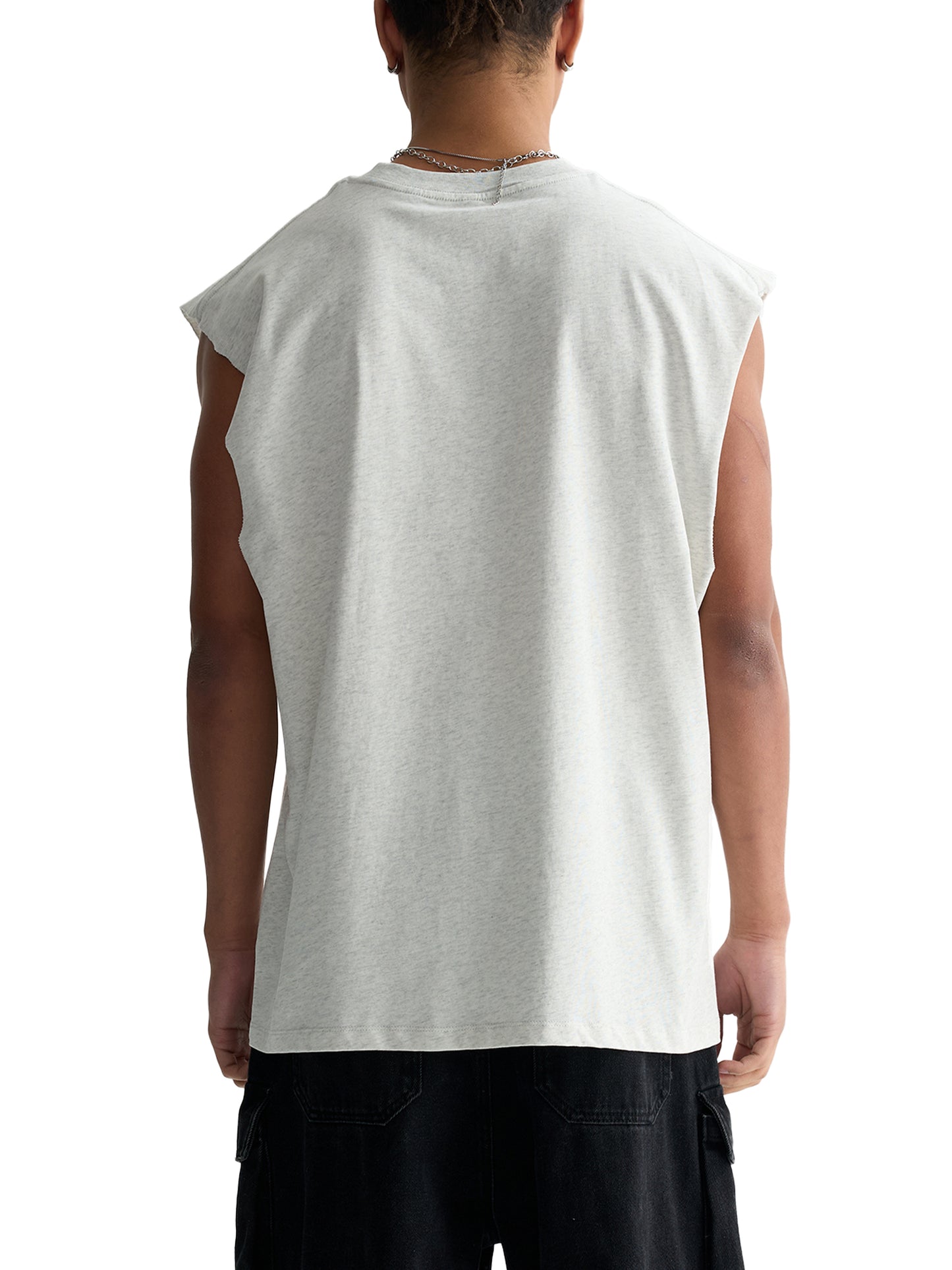 Stay Strong Basic Raw Edge Cotton Tank Top