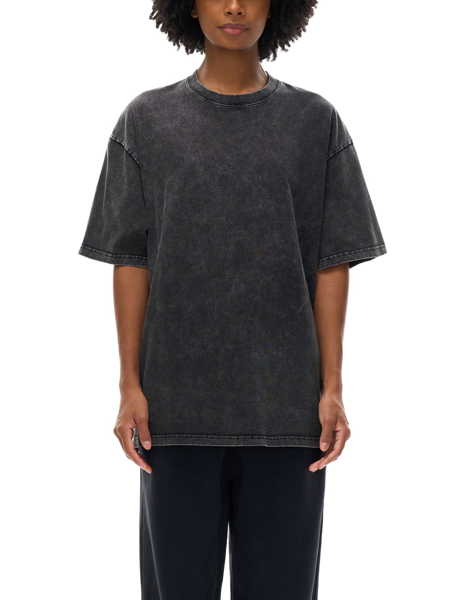 STAY STRONG Snow Washed Oversized Cotton T-Shirt