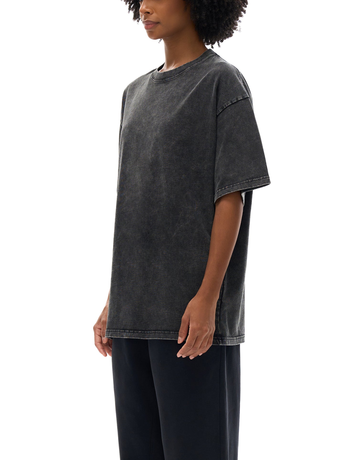 STAY STRONG Snow Washed Oversized Cotton T-Shirt